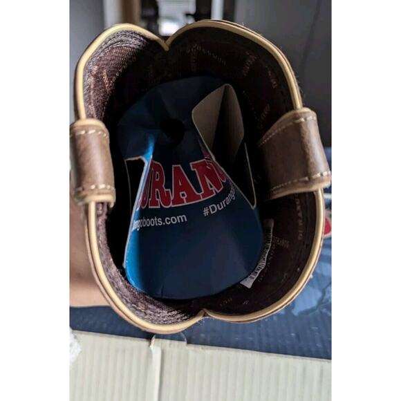 Durango Crush American Flag Strap Cowboy Boots Women 7.5 Brown Western Rodeo - Picture 7 of 16